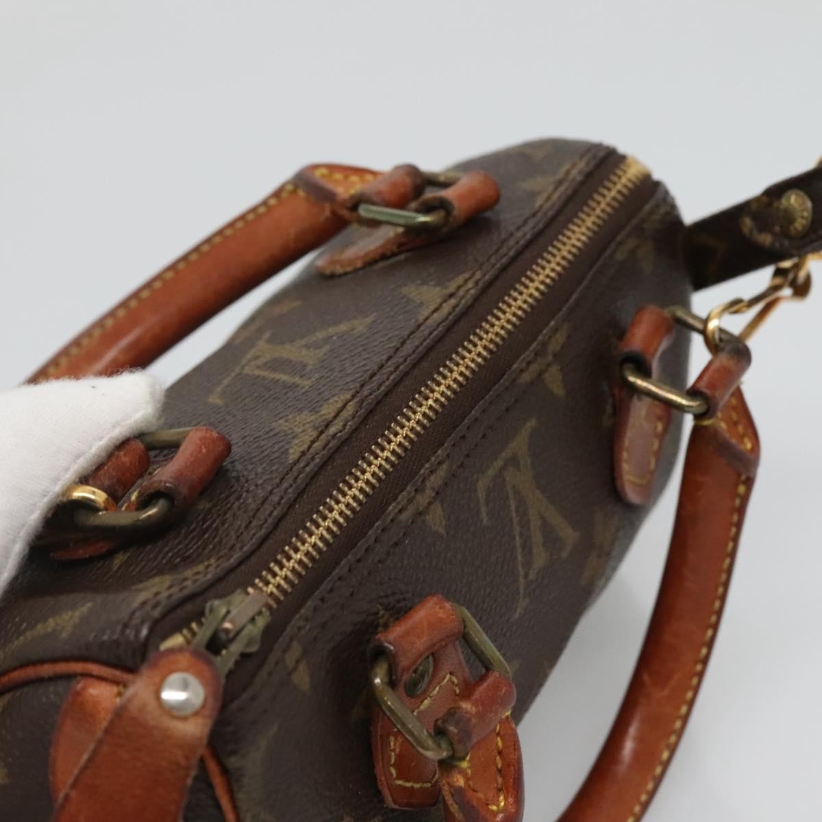 Louis Vuitton Speedy Mini HL Handbag Monogram Canvas, BROWN, CANVAS, Handbag