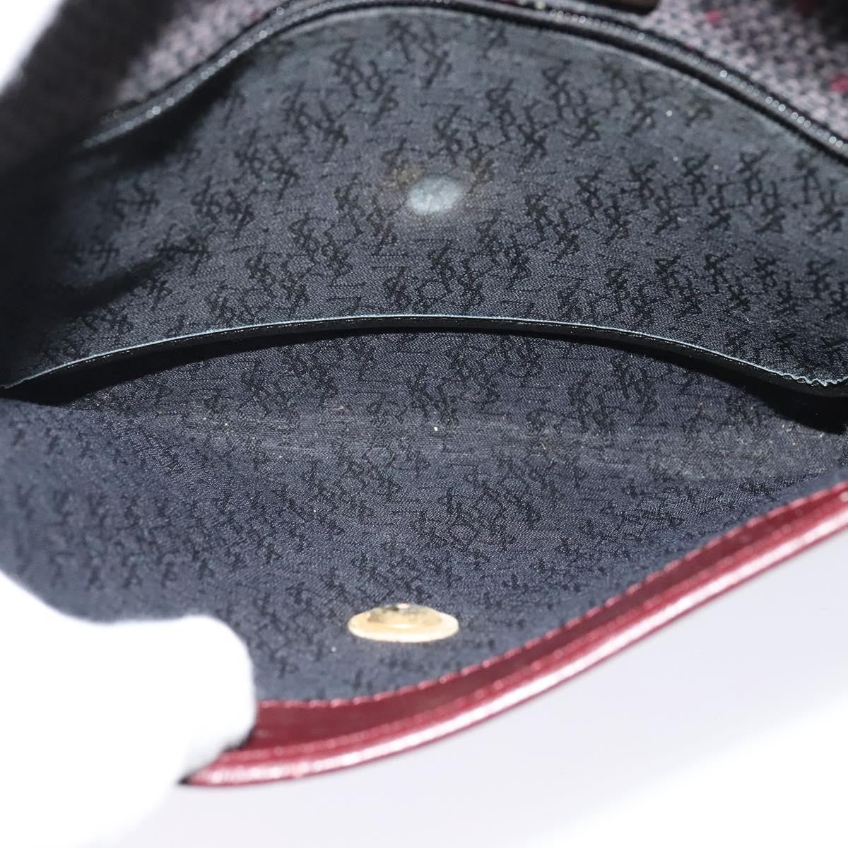 Saint Laurent Vintage Shoulder Bag Canvas, BURGUNDY, CANVAS, Shoulder bag