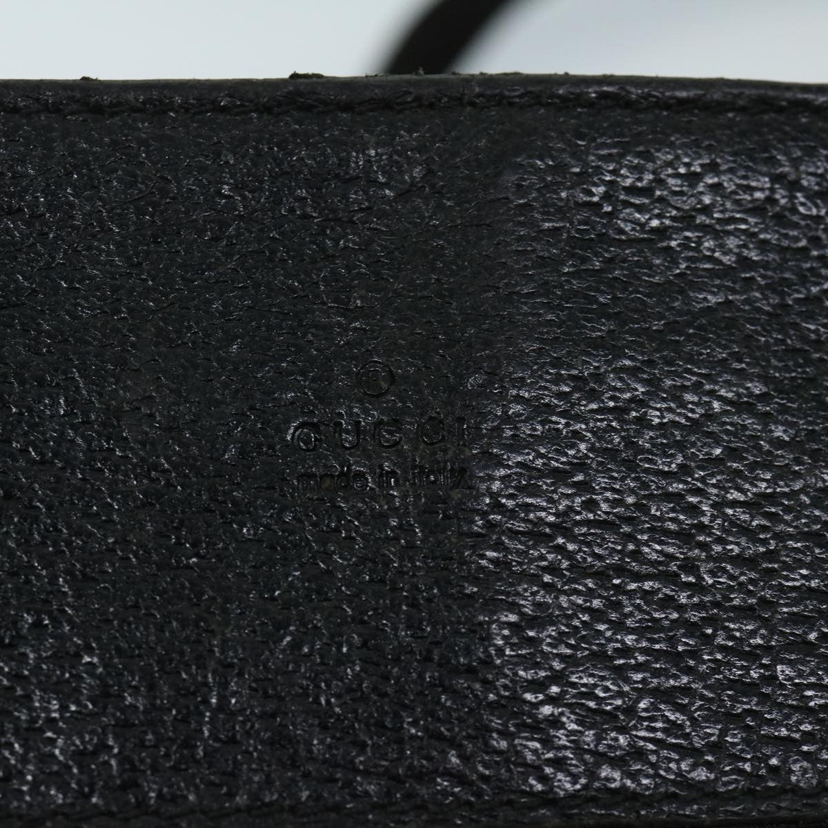 Gucci Vintage Flat Messenger Bag GG Canvas and Leather, BLACK, CANVAS, Crossbody bag