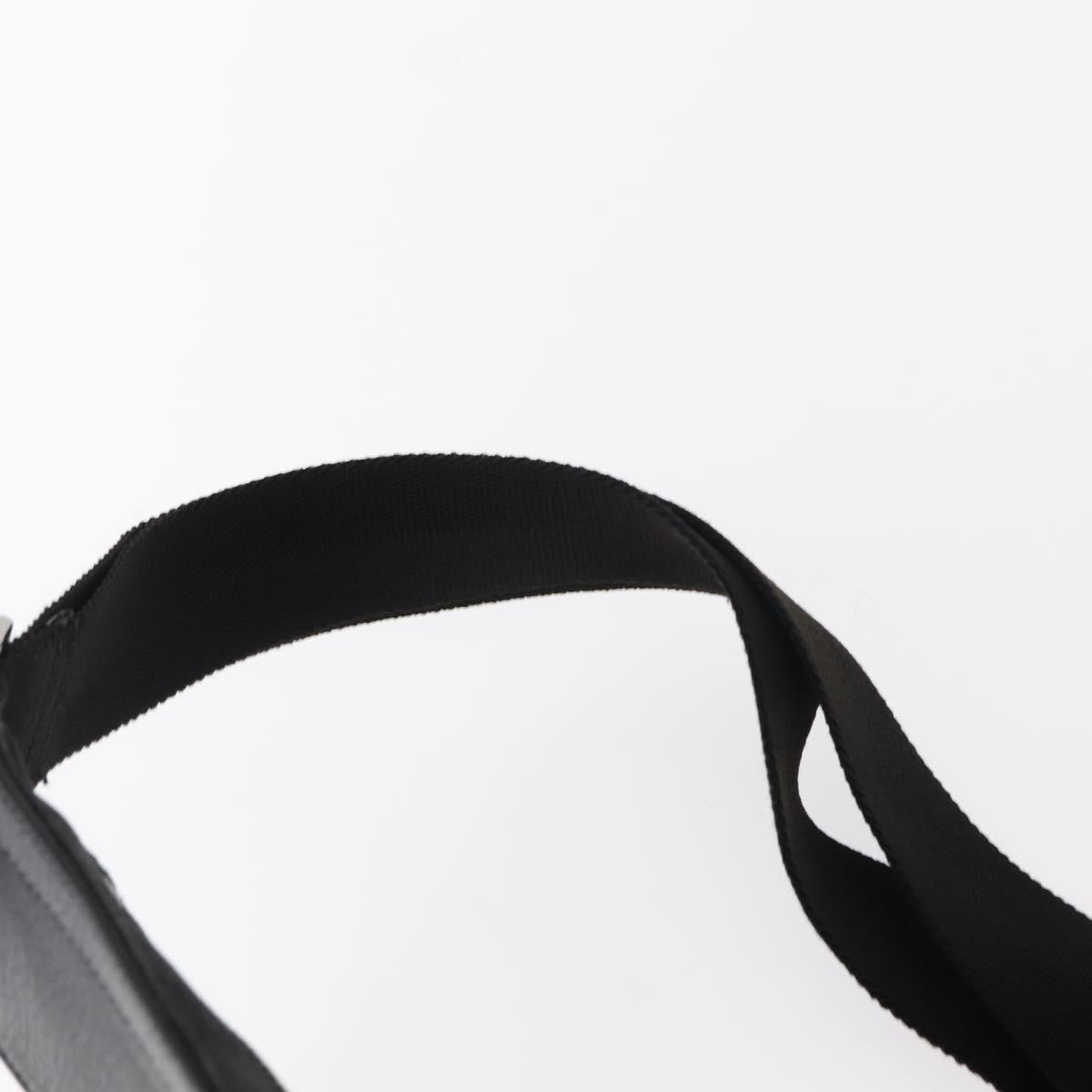 Gucci Vintage Double Belt Bag GG Canvas with Leather, BLACK, CANVAS, Shoulder bag