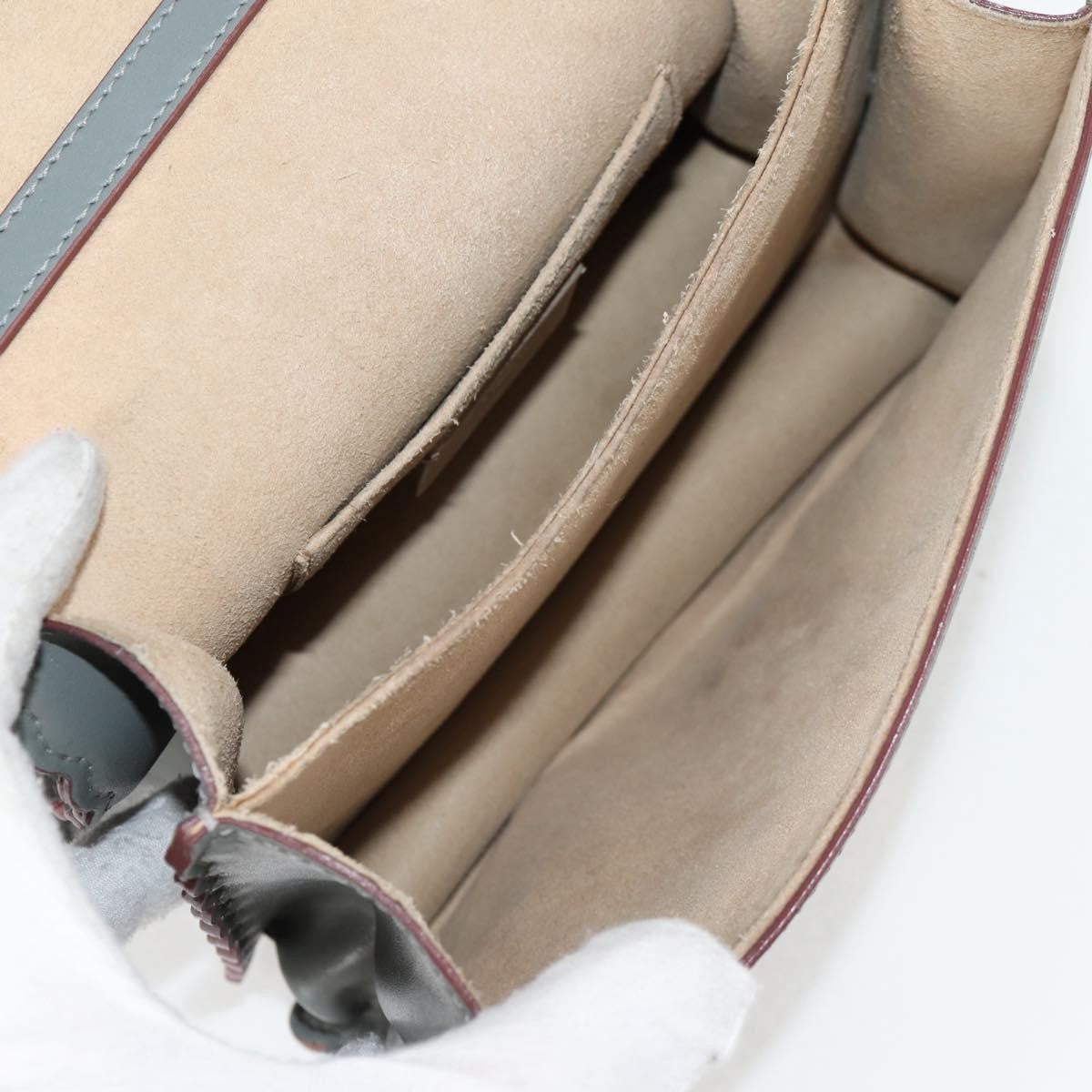 Fendi Kan I Bag Leather, GRAY, LEATHER, Handbag