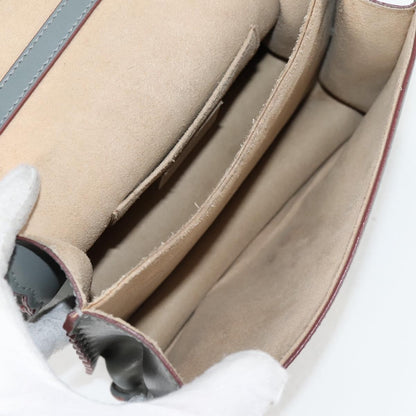 Fendi Kan I Bag Leather, GRAY, LEATHER, Handbag