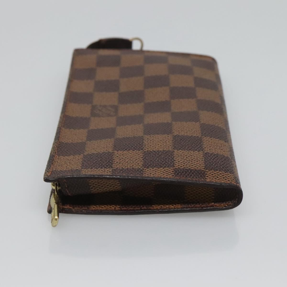 Louis Vuitton Marais Bucket Zip Pouch Damier, BROWN, CANVAS, Clutche & pouche