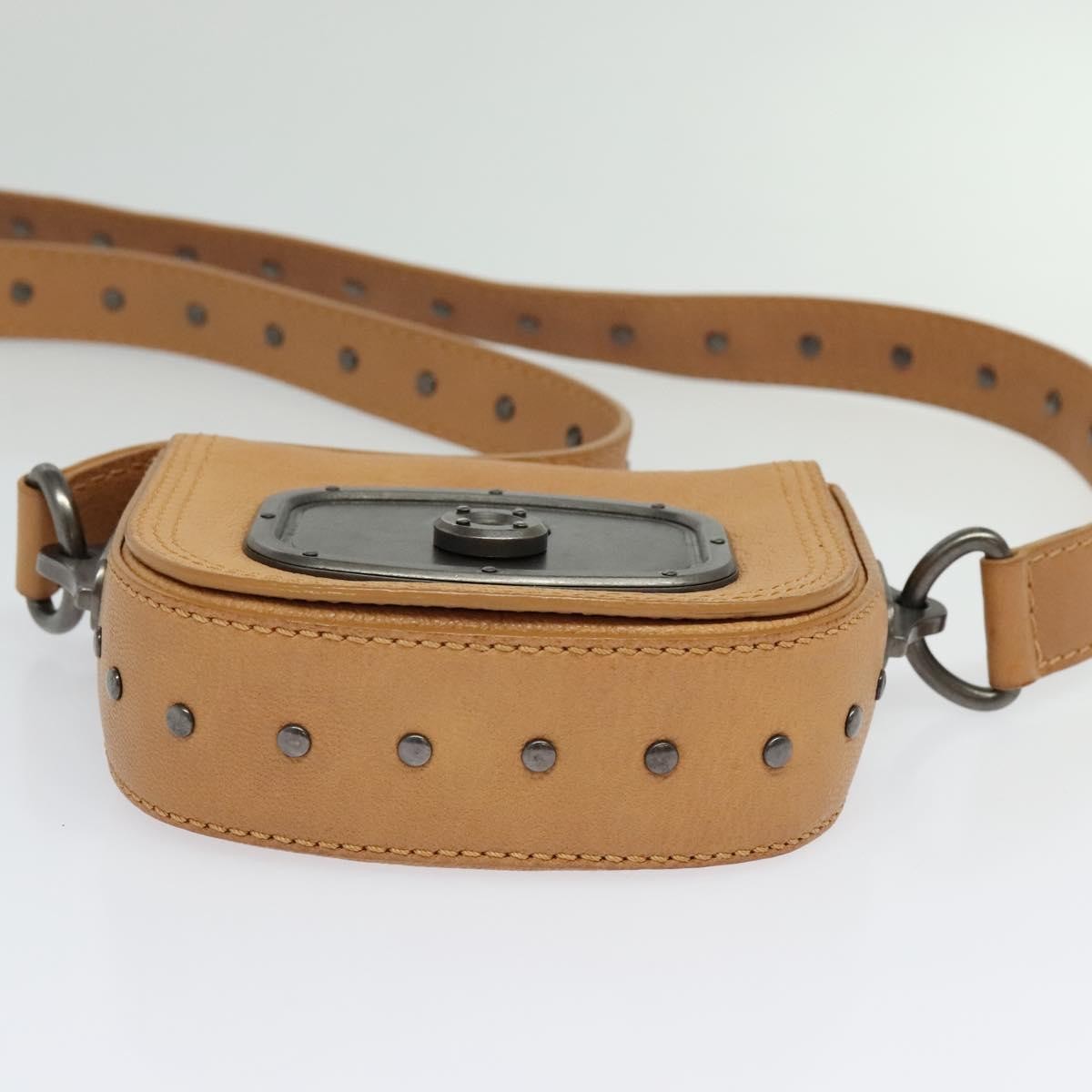 Celine Shoulder Bag Leather, BROWN, LEATHER, Shoulder bag