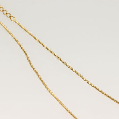 Christian Dior D logo Pendant Necklace Metal, GOLD, METAL, Necklace