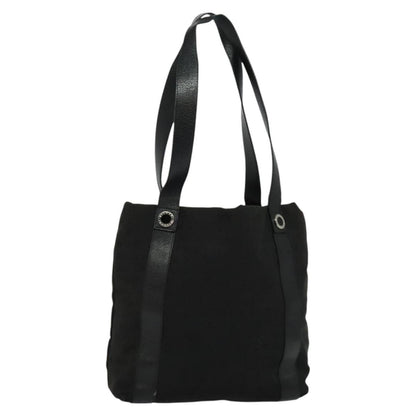 Bvlgari B.Zero1 Logomania Bag Canvas with Leather, BLACK, CANVAS, Tote bag