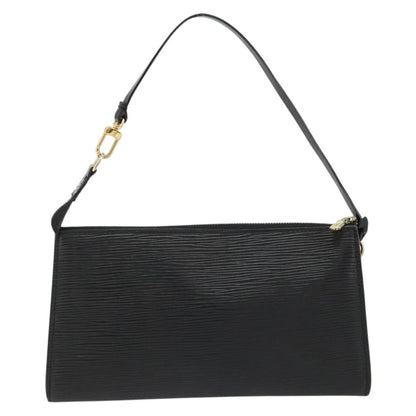 Louis Vuitton Pochette Accessoires Epi Leather, Black, Leather, Clutch