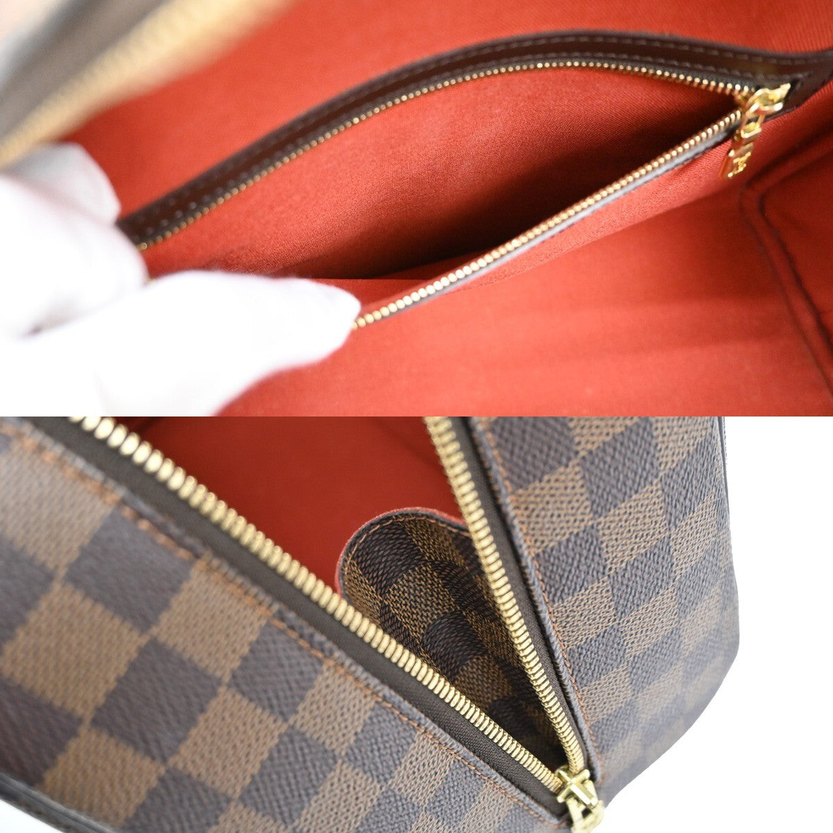 Louis Vuitton Nolita Handbag Damier, BROWN, CANVAS, Handbag