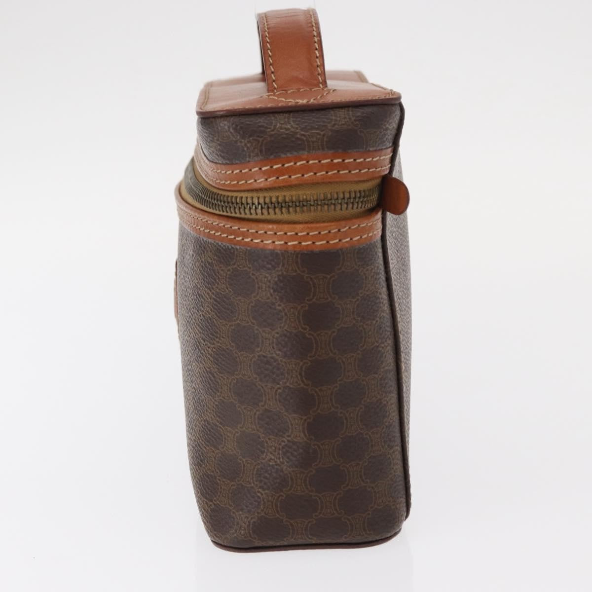 Celine Macadam Vanity Bag Canvas, BROWN, CANVAS, Handbag