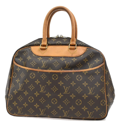 Louis Vuitton Deauville Handbag Monogram Canvas, BROWN, CANVAS, Handbag