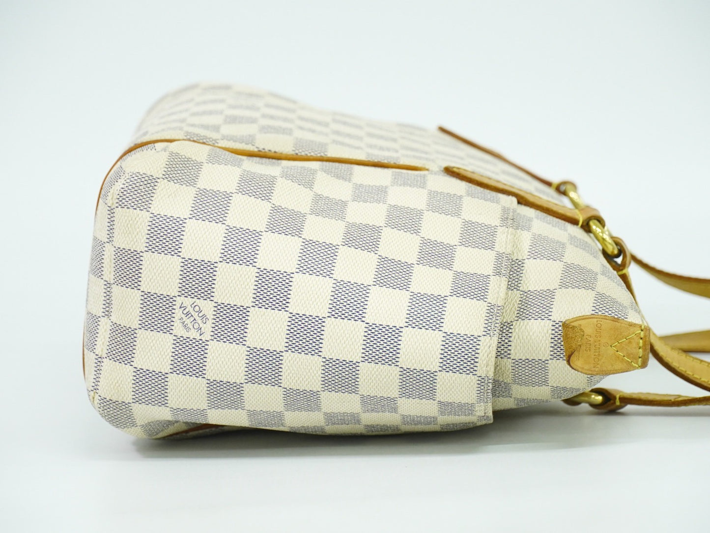 Louis Vuitton Totally Handbag Damier azur, WHITE, CANVAS, Tote bag