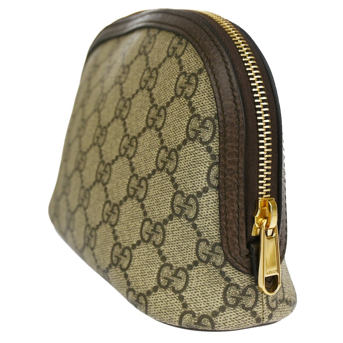 Gucci Ophidia Cosmetic Pouch GG Coated Canvas, BROWN, CANVAS, Toiletry Case