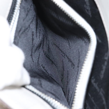 Salvatore Ferragamo Gancini Shoulder Bag Leather, BEIGE, LEATHER, Shoulder bag