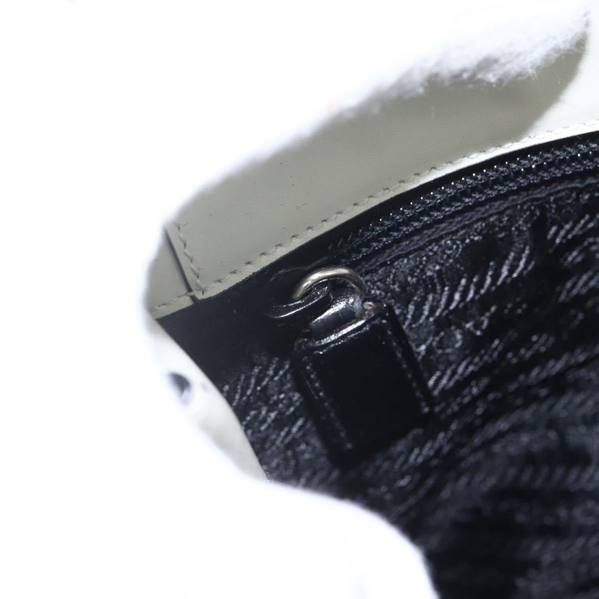 Prada Vintage Handbag Leather, WHITE, LEATHER, Handbag