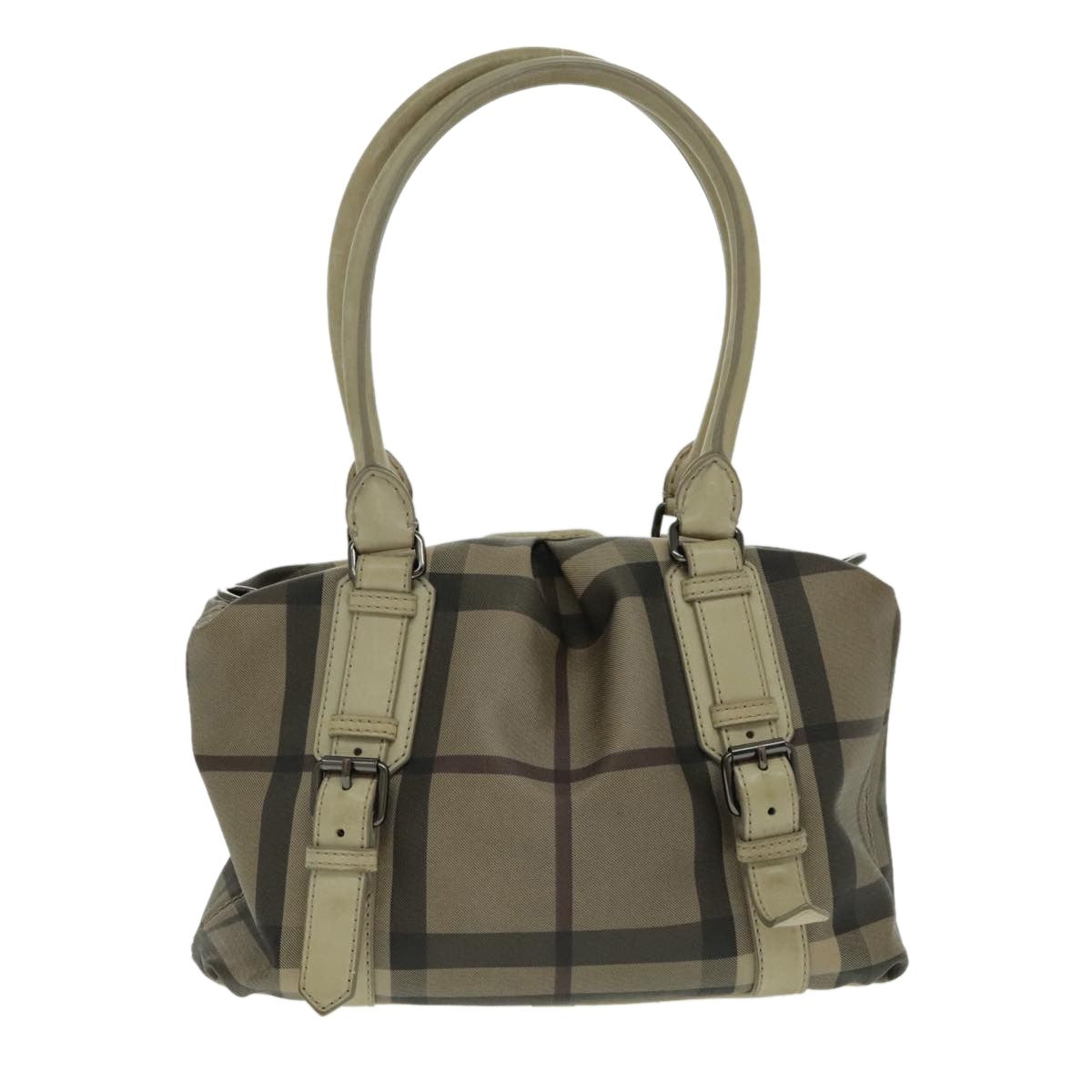 Burberry Nova Check Handbag Nova Check Canvas and leather, BEIGE, CANVAS, Handbag