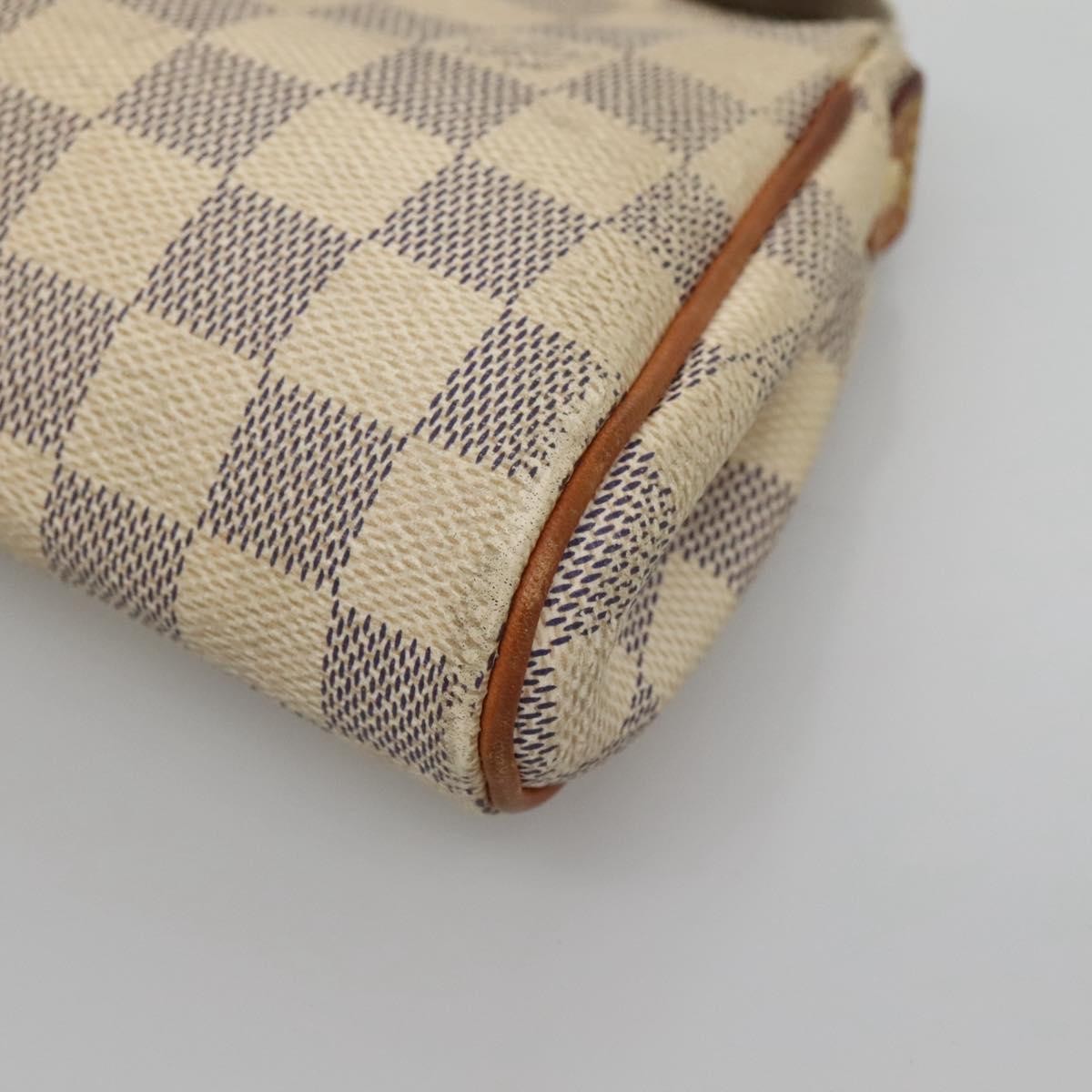 Louis Vuitton Eva Handbag Damier, WHITE, CANVAS, Shoulder bag