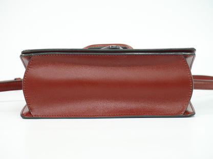 Loewe Barcelona Shoulder Bag Leather, BURGUNDY, LEATHER, Shoulder bag