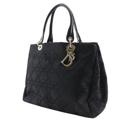 Christian Dior Vintage Lady Dior Bag Cannage Quilt Nylon, BLACK, NYLON, Tote bag