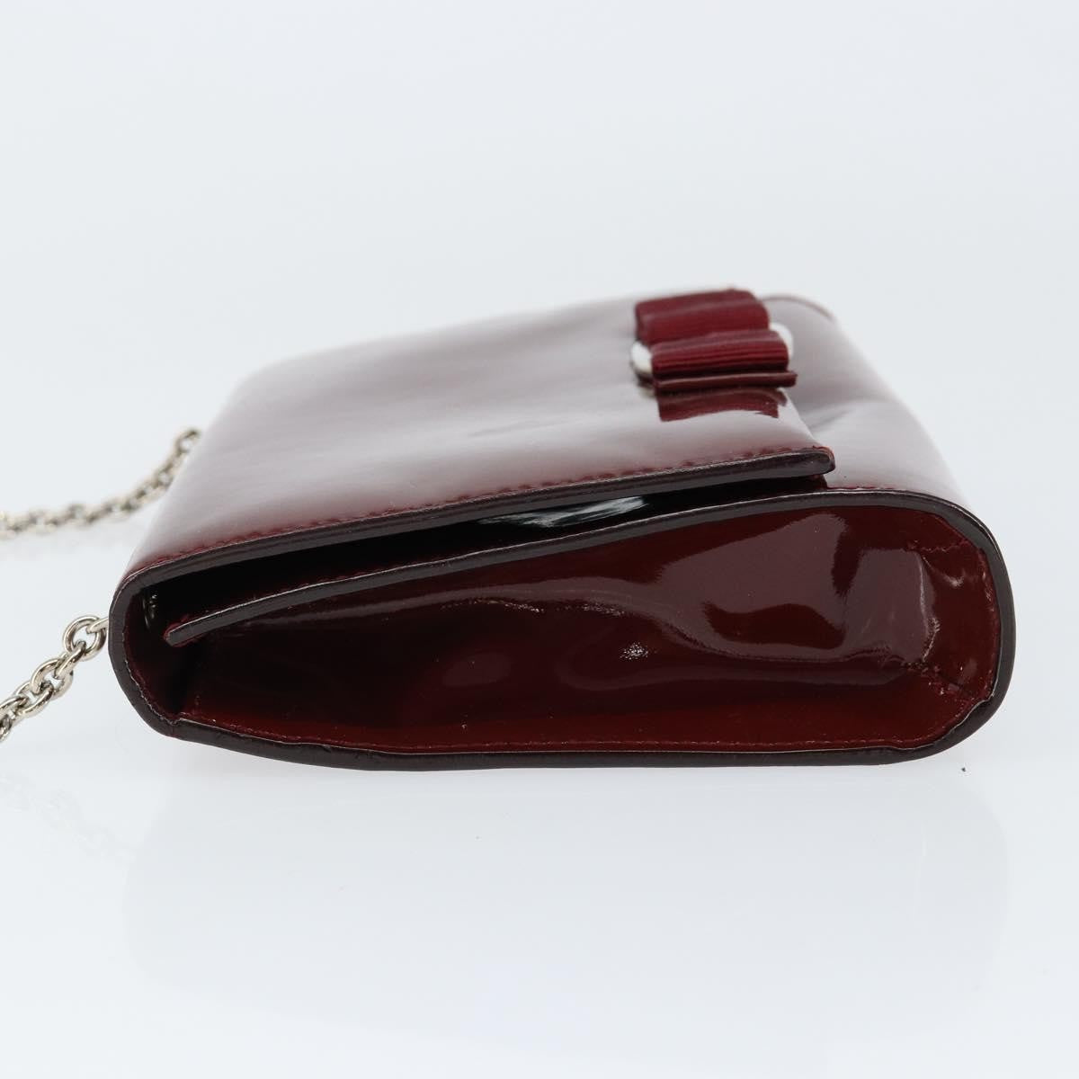 Salvatore Ferragamo Vala Chain Shoulder bag Patent leather, RED, PATENT_LEATHER, Shoulder bag