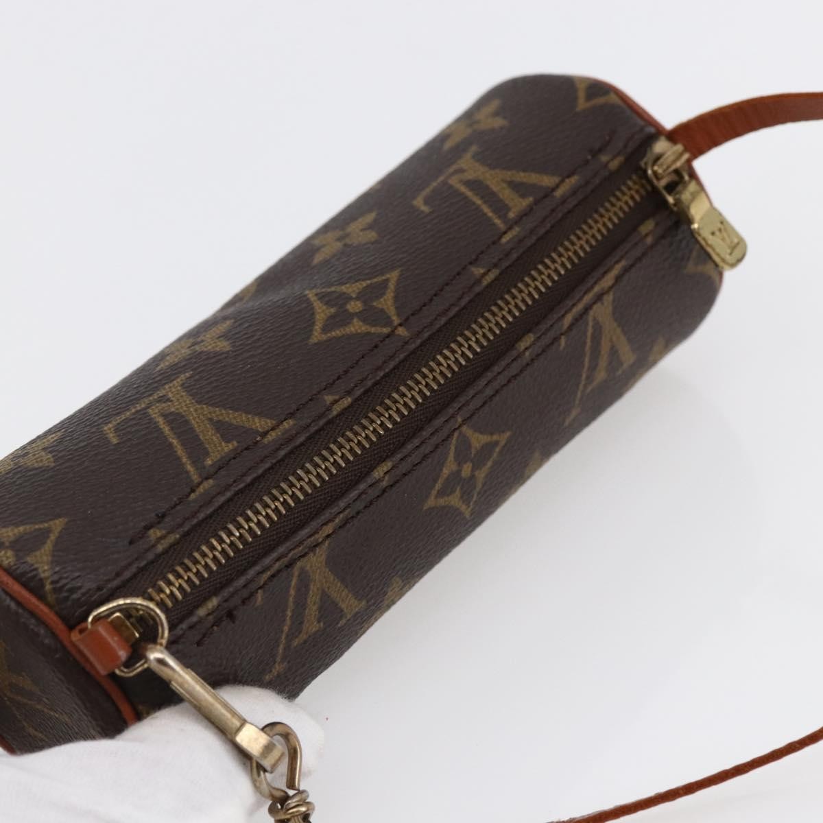 Louis Vuitton Papillon Pochette Monogram Canvas, BROWN, CANVAS, Handbag