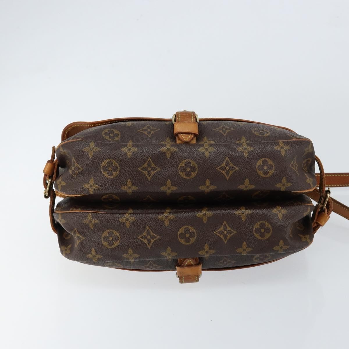 Louis Vuitton Saumur Handbag Monogram Canvas, BROWN, CANVAS, Shoulder bag