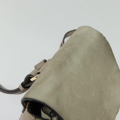 Chloe Faye Shoulder Bag Leather and Suede, GRAY, SUEDE, Shoulder bag