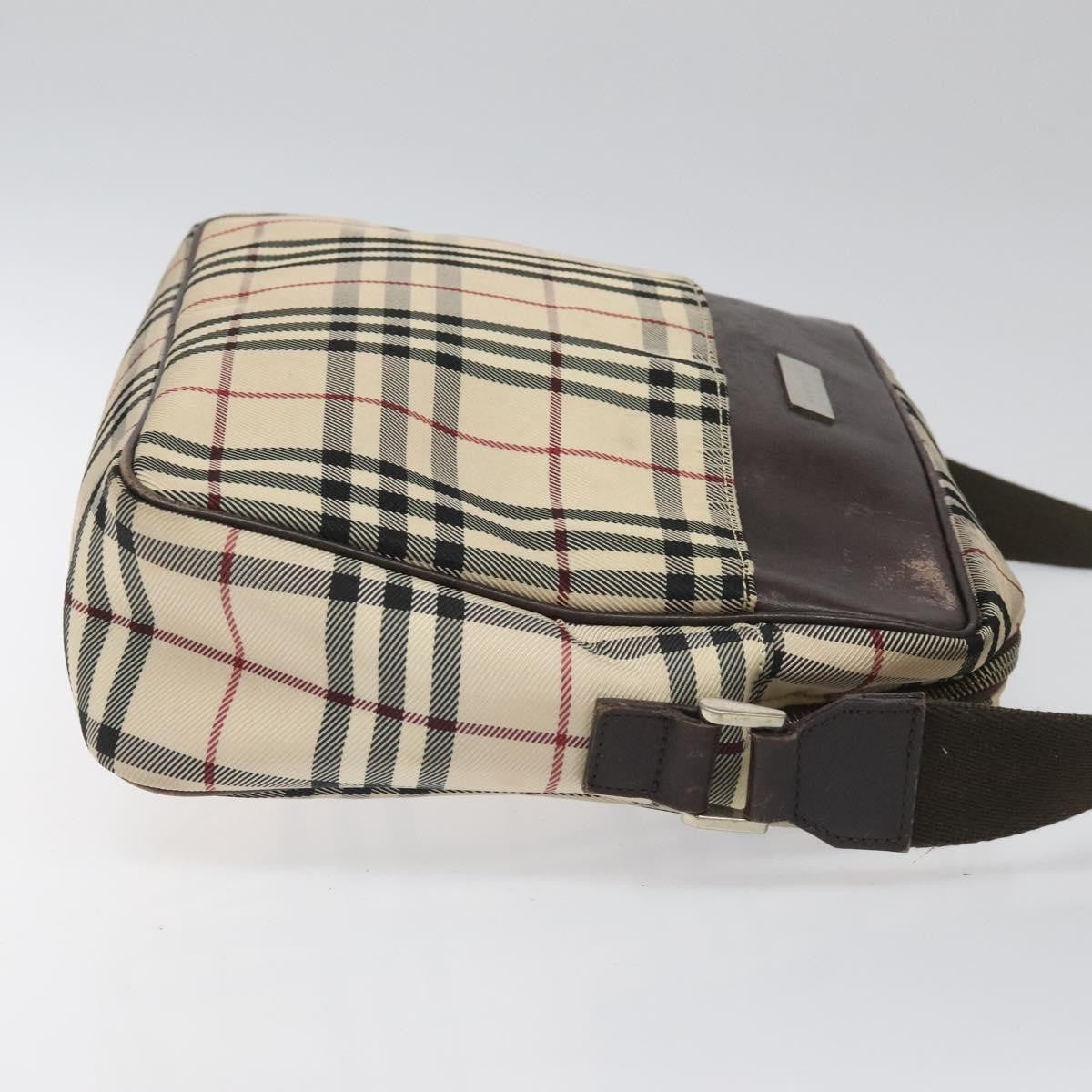 Burberry Nova check Shoulder bag Canvas, BEIGE, CANVAS, Shoulder bag