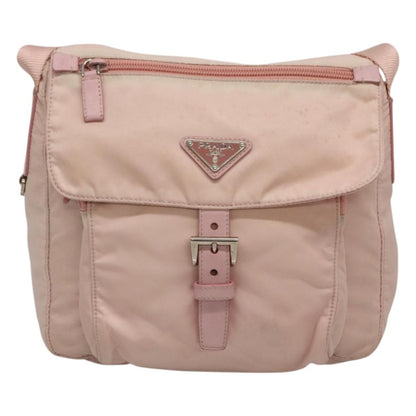 Prada Buckle Messenger Bag Tessuto, PINK, NYLON, Shoulder bag