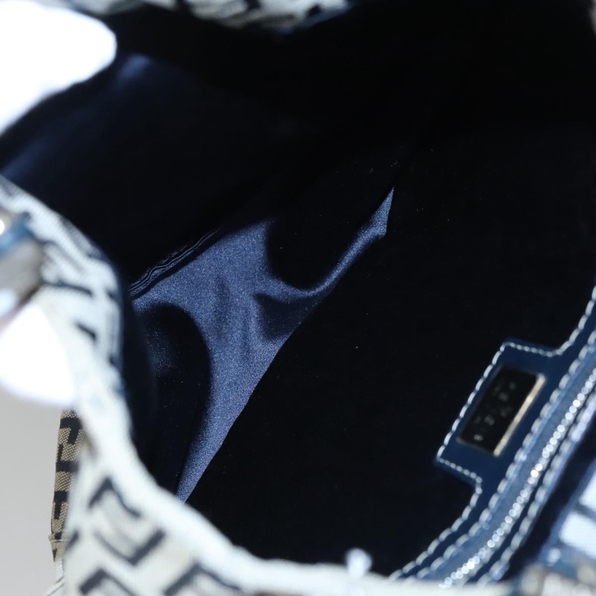 Fendi Vintage Shoulder Bag Zucca Canvas, NAVY, CANVAS, Handbag
