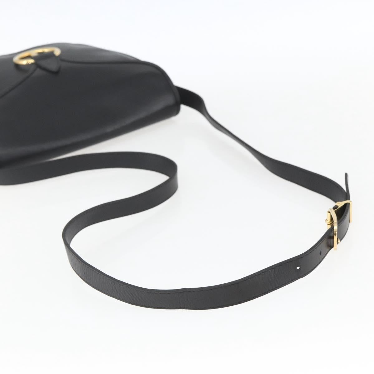 Christian Dior Vintage CD Flap Shoulder Bag Leather, BLACK, LEATHER, Shoulder bag