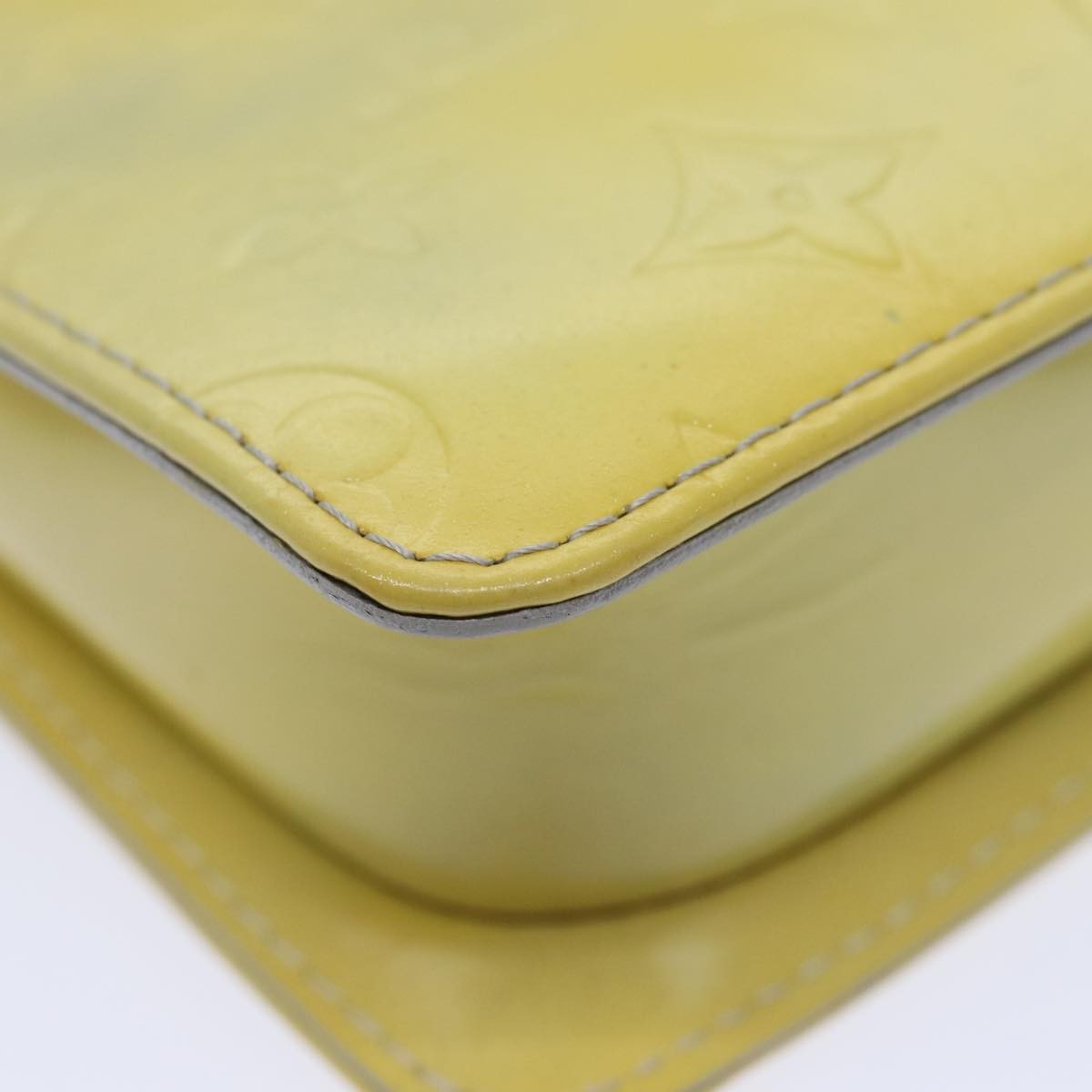 Louis Vuitton Mott Handbag Monogram Vernis, YELLOW, PATENT_LEATHER, Handbag