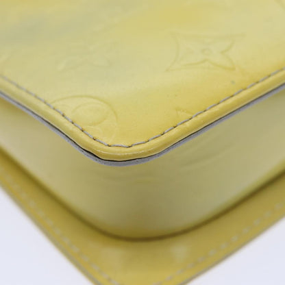 Louis Vuitton Mott Handbag Monogram Vernis, YELLOW, PATENT_LEATHER, Handbag