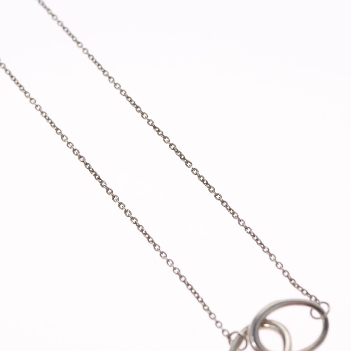 Tiffany & Co. Elsa Peretti Double Loop Pendant Necklace Silver 925, SILVER, SILVER, Necklace