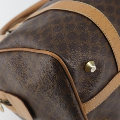 Celine Macadam Handbag Macadam with leather, BROWN, CANVAS, Handbag