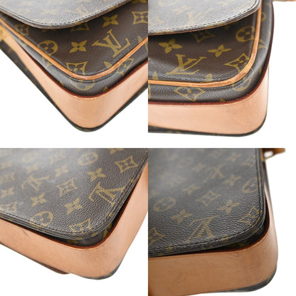 Louis Vuitton Cartouchiere Handbag Monogram Canvas, BROWN, LEATHER, Shoulder bag