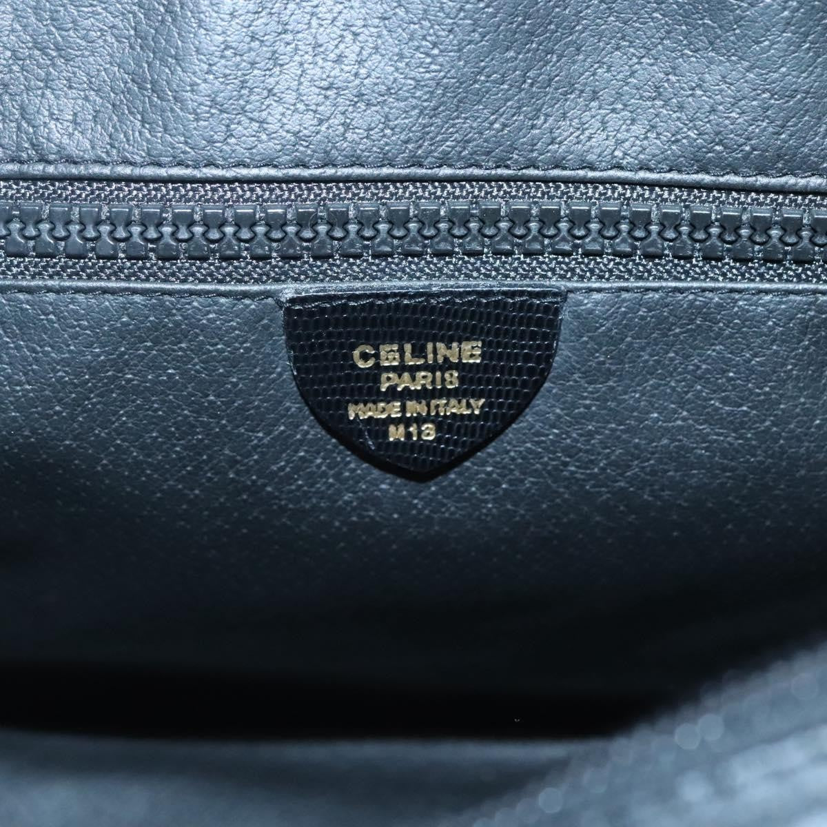 Celine Circle Logo Handbag Leather, BLACK, LEATHER, Handbag