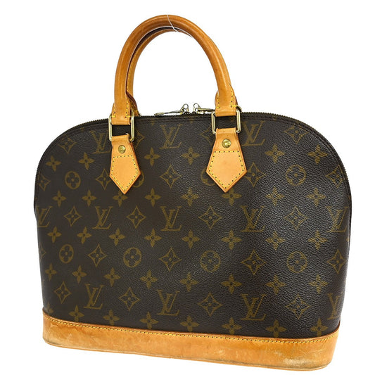 Louis Vuitton Alma Handbag Monogram Canvas, BROWN, CANVAS, Handbag