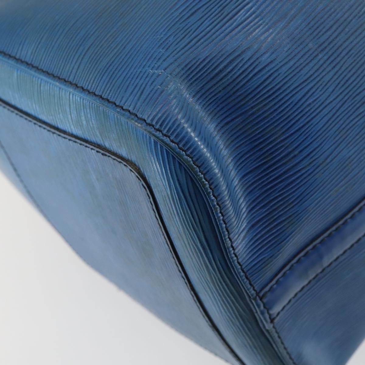Louis Vuitton Keepall Bag Epi Leather, BLUE, LEATHER, Travel bag