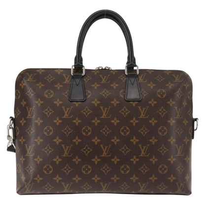 Louis Vuitton Porte-Documents Jour Bag Macassar Monogram Canvas, BROWN, CANVAS, Briefcase