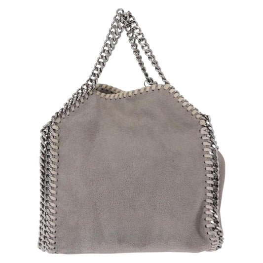 Stella McCartney Falabella Fold Over Crossbody Bag Shaggy Deer, GRAY, POLYESTER, Shoulder bag