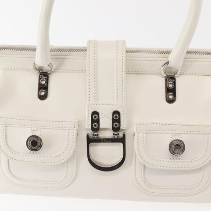 Christian Dior Vintage Handbag Leather, WHITE, LEATHER, Handbag