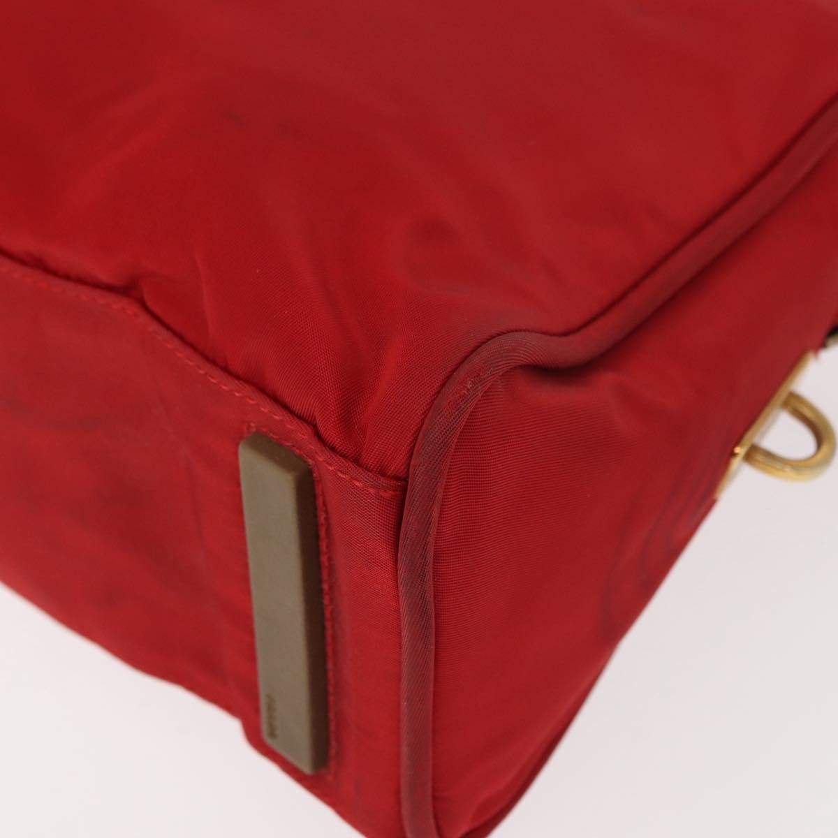 Prada Zip Around Tote Tessuto, RED, NYLON, Handbag