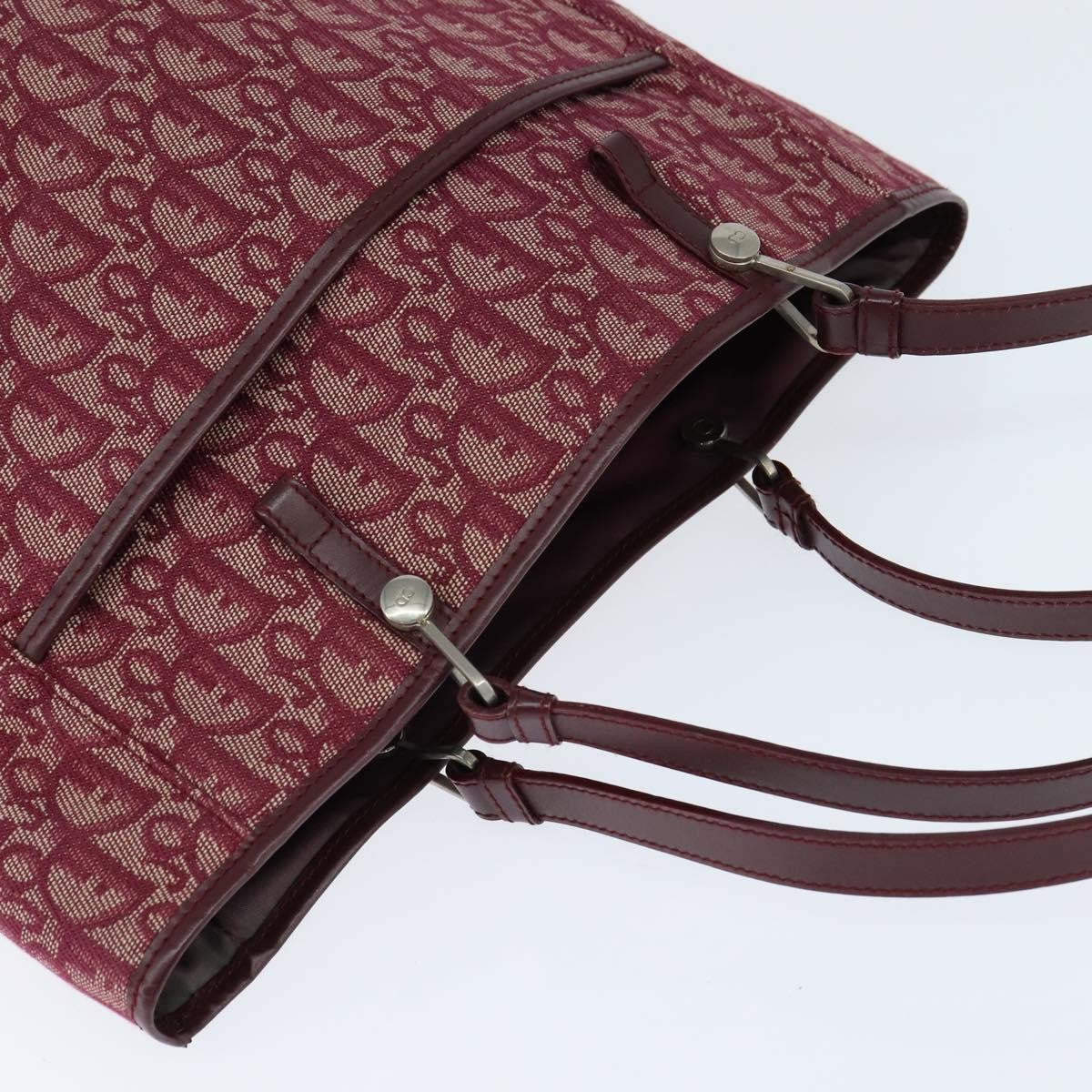 Christian Dior Trotteur Tote Bag Canvas, RED, CANVAS, Tote bag