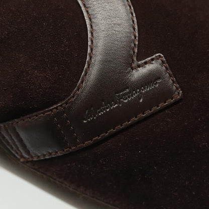 Salvatore Ferragamo Pochette Pony Hair, BROWN, SUEDE, Shoulder bag