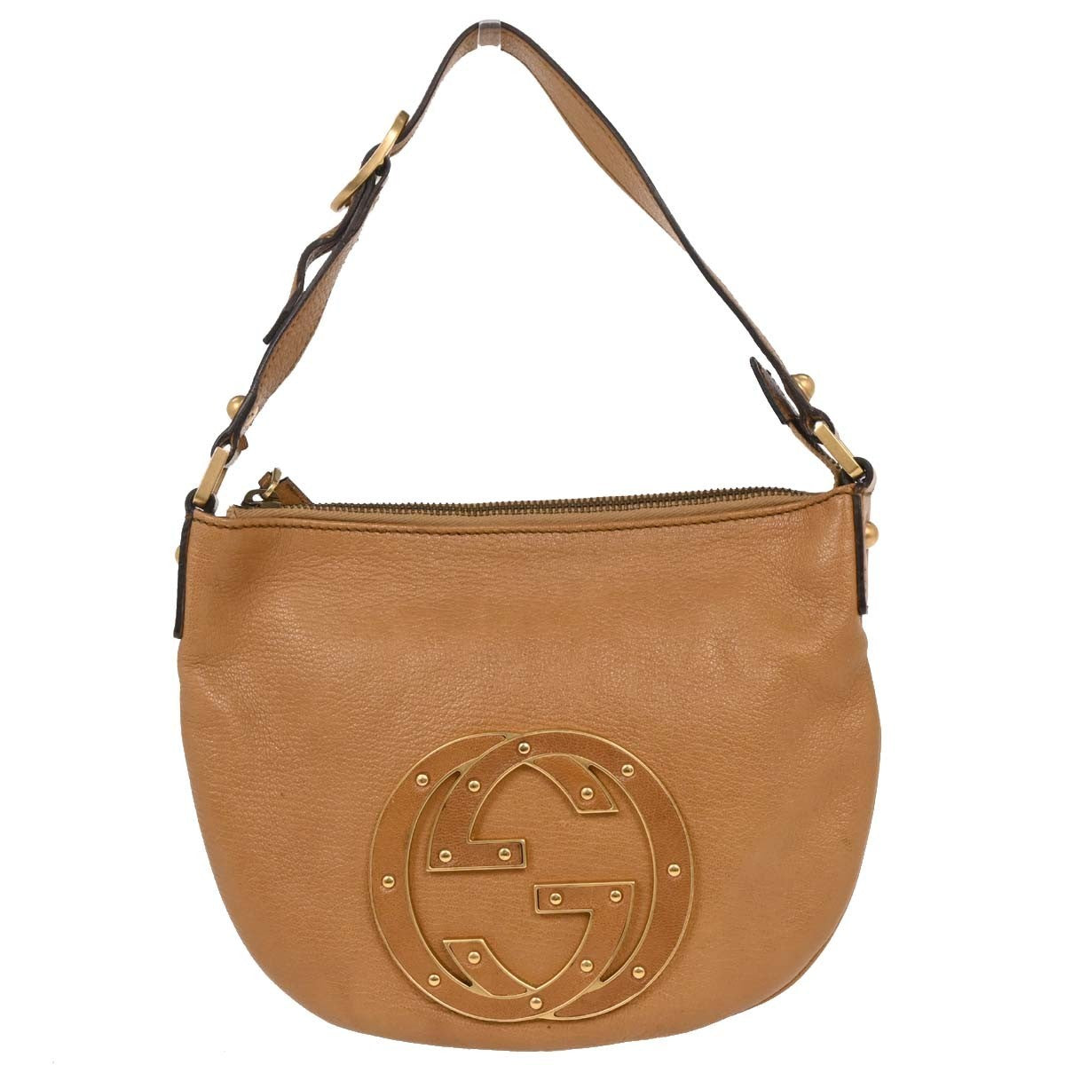 Gucci Blondie Hobo Leather, BROWN, LEATHER, Handbag