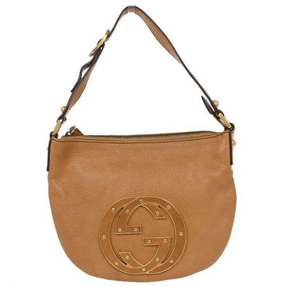Gucci Blondie Hobo Leather, BROWN, LEATHER, Handbag
