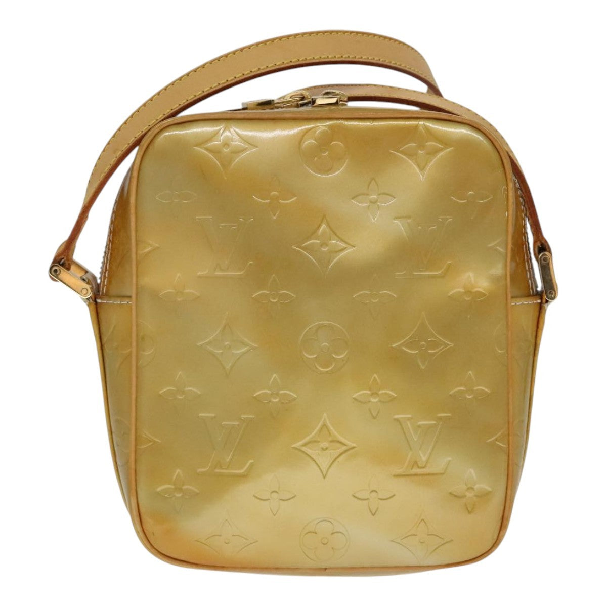 Louis Vuitton Wooster Handbag Monogram Vernis, YELLOW, PATENT_LEATHER, Handbag