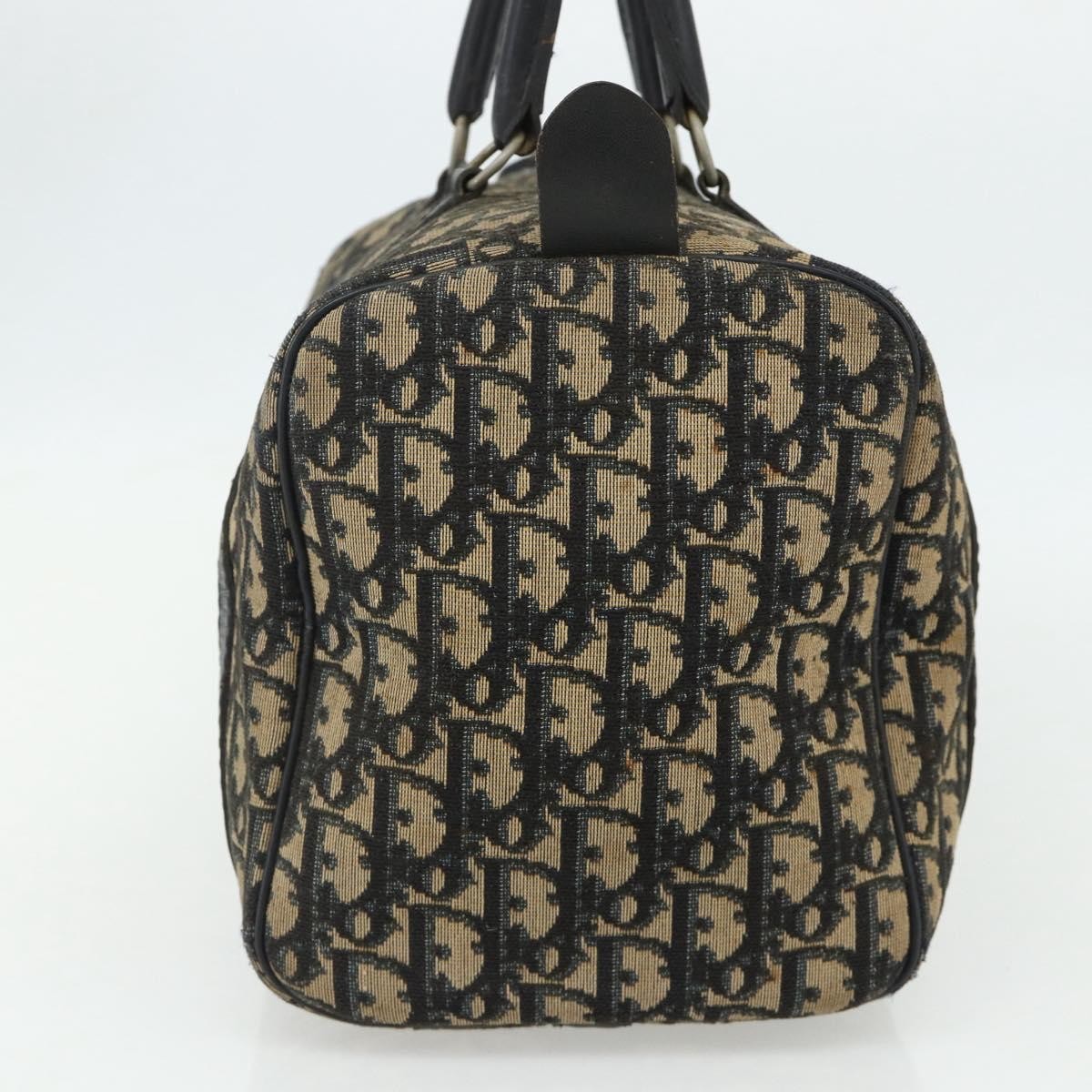 Christian Dior Vintage Trotter Boston Bag Diorissimo Canvas, Navy, Canvas, Handbag