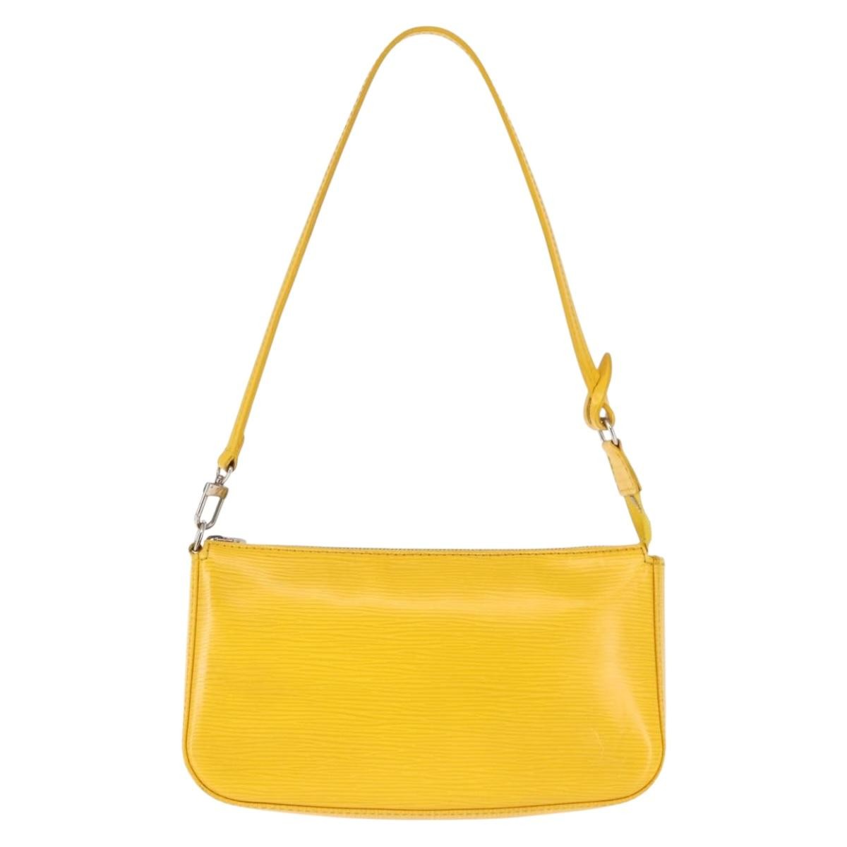 Louis Vuitton Pochette Accessoires NM Epi Leather, YELLOW, LEATHER, Clutche & pouche