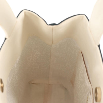 Chanel Coco Window Tote Printed Canvas, BLACK, CANVAS, Tote bag